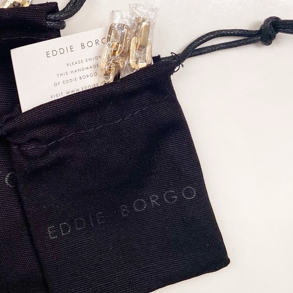 Eddie Borgo Gold Tone Supra Link Drop Earrings New - Picture 5 of 7